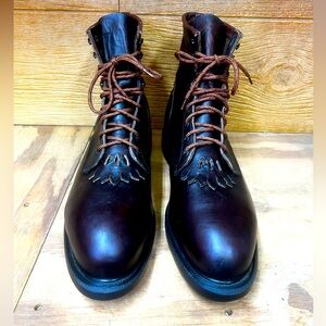 Red Wing Leather Safety Roper Work Hunting Vibram Boots Kiltie Lacer Men’s 14 D
